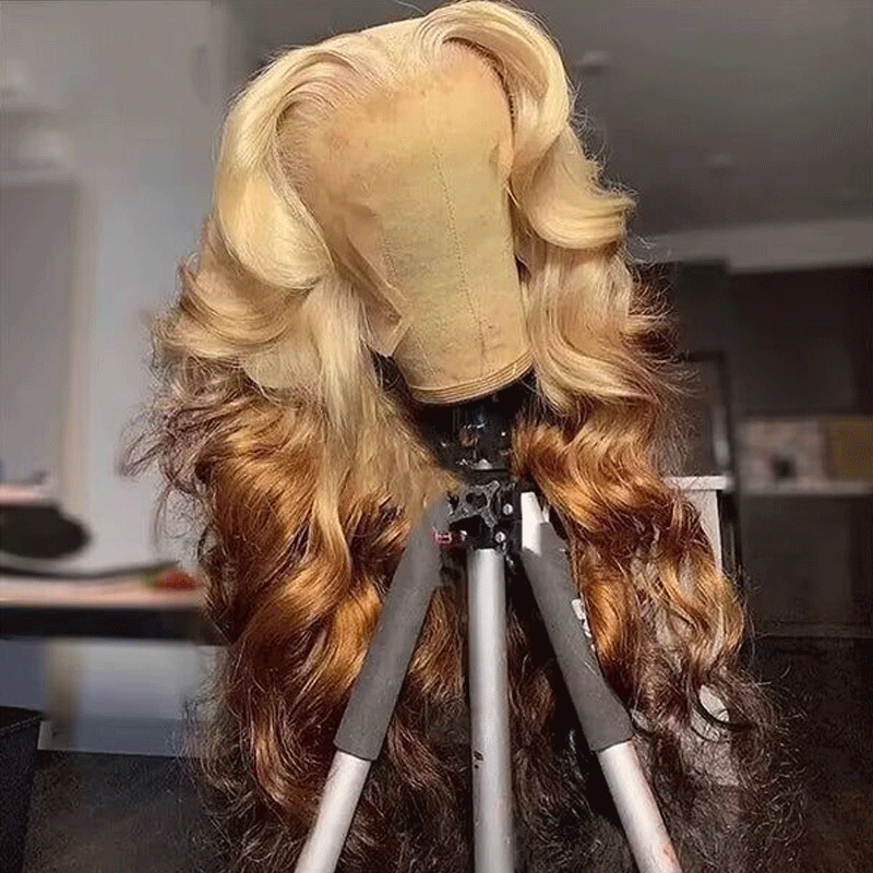 613 Ombre Blonde Body Wave Lace Front Wig #613/#4#1B